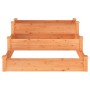 Jardinera arriate madera maciza de abeto marrón 120x120x56 cm en Maceteros y jardineras | Comprar online en Foro24