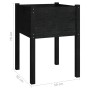 Jardinera de madera maciza de pino negro 50x50x70 cm de vidaXL, Maceteros y jardineras - Ref: Foro24-810807, Precio: 31,45 €