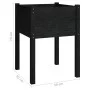 Solid black pine wood planter 50x50x70 cm by vidaXL, Pots and planters - Ref: Foro24-810807, Price: 31,45 €, Discount: %