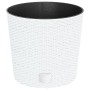 Macetero con interior extraíble PP ratán blanco 15/15,3 L en Maceteros y jardineras | Comprar online en Foro24