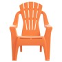 Sillas jardín niños 2 uds aspecto madera PP naranja 37x34x44 cm en Sillas de jardín | Comprar online en Foro24