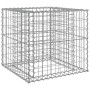 Cesta de gaviones hierro galvanizado color plateado 70x70x65 cm en Maceteros y jardineras | Comprar online en Foro24