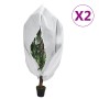 Cubierta para plantas con cremallera 2 uds 70 g/m² 1,55x1,55 m
