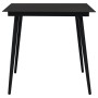Juego de comedor de jardín 5 piezas ratán PVC negro