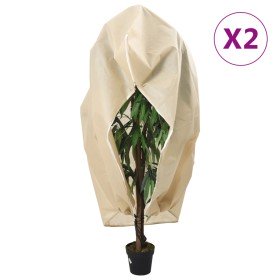 Cubierta para plantas con cremallera 2 uds 70 g/m² 1,2x1,8 m