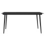 Juego de comedor para jardín 7 piezas ratán PVC negro
