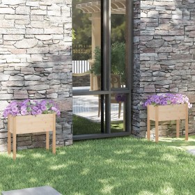 2 solid pine wood planters 70x31x70 cm by vidaXL, Pots and planters - Ref: Foro24-810820, Price: 75,73 €, Discount: %