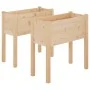 2 solid pine wood planters 70x31x70 cm by vidaXL, Pots and planters - Ref: Foro24-810820, Price: 74,80 €, Discount: %