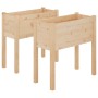 Pflanzgefäße 2 Stück massives Kiefernholz 70x31x70 cm von vidaXL, Töpfe und Pflanzgefäße - Ref: Foro24-810820, Preis: 75,73 €...