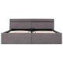 Hydraulisches Canape-Bett mit LED-Aufbewahrung, taupefarbener Stoff, 160 x 200 cm von vidaXL, Betten und Lattenroste - Ref: F...