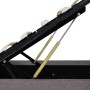 Hydraulisches Canape-Bett mit LED-Aufbewahrung, taupefarbener Stoff, 160 x 200 cm von vidaXL, Betten und Lattenroste - Ref: F...