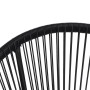 Juego de comedor de jardín 3 piezas ratán PVC negro