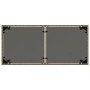 Mesa de jardín superficie de vidrio ratán PE gris 115x54x74 cm