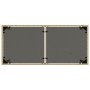Mesa de jardín superficie de vidrio ratán PE beige 115x54x74 cm