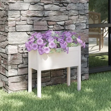 Jardinera de madera maciza de pino blanco 70x31x70 cm de vidaXL, Maceteros y jardineras - Ref: Foro24-810821, Precio: 47,64 €...