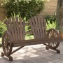Sillón de jardín Adirondack doble madera maciza de abeto en Sofás modulares de exterior | Comprar online en Foro24