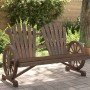 Sillón de jardín Adirondack doble madera maciza de abeto