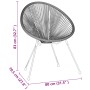 Juego de comedor de jardín 5 piezas ratán PVC negro