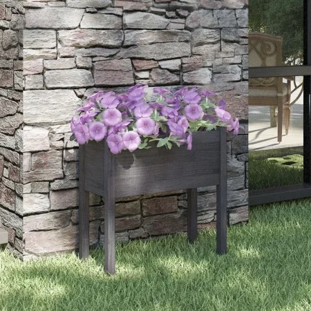 Solid gray pine wood planter 70x31x70 cm by vidaXL, Pots and planters - Ref: Foro24-810823, Price: 51,10 €, Discount: %