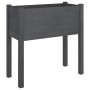 Solid gray pine wood planter 70x31x70 cm by vidaXL, Pots and planters - Ref: Foro24-810823, Price: 51,84 €, Discount: %