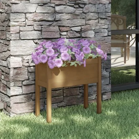 Honey brown solid pine wood planter 70x31x70 cm by vidaXL, Pots and planters - Ref: Foro24-810825, Price: 48,97 €, Discount: %