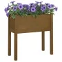 Honey brown solid pine wood planter 70x31x70 cm by vidaXL, Pots and planters - Ref: Foro24-810825, Price: 48,97 €, Discount: %