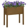 Jardinera de madera maciza de pino marrón miel 70x31x70 cm de vidaXL, Maceteros y jardineras - Ref: Foro24-810825, Precio: 49...