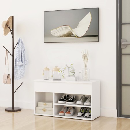 Weiße Schuhbank aus Sperrholz, 80 x 30 x 45 cm von vidaXL, Schuhregale und Schuhorganisatoren - Ref: Foro24-808747, Preis: 50...