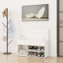 Weiße Schuhbank aus Sperrholz, 80 x 30 x 45 cm von vidaXL, Schuhregale und Schuhorganisatoren - Ref: Foro24-808747, Preis: 50...