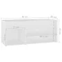 White plywood shoe bench 80x30x45 cm by vidaXL, Shoe racks and shoe organizers - Ref: Foro24-808747, Price: 50,48 €, Discount: %