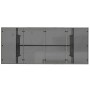 Mesa de jardín superficie de vidrio ratán PE gris 190x80x74 cm