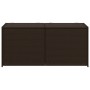 Caja de almacenaje de jardín ratán sintético marrón 283L