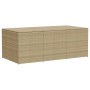 Caja de almacenaje de jardín ratán sintético beige mezcla 984L