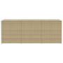 Caja de almacenaje de jardín ratán sintético beige mezcla 984L