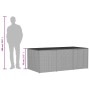 Caja de almacenaje de jardín ratán sintético beige mezcla 984L