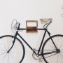 Soporte para bicicletas de pared 35x25x25 cm madera reciclada