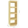 Solid pine wood shelf/space divider 40x35x135 cm by vidaXL, Bookcases and shelves - Ref: Foro24-810849, Price: 52,31 €, Disco...