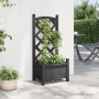 Jardinera con enrejado madera maciza de abeto negro