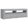 Mueble de TV con luces LED gris Sonoma 120x35x40 cm de vidaXL, Muebles TV - Ref: Foro24-815685, Precio: 90,23 €, Descuento: %