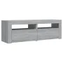 Mueble de TV con luces LED gris Sonoma 120x35x40 cm de vidaXL, Muebles TV - Ref: Foro24-815685, Precio: 88,77 €, Descuento: %