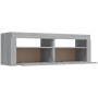 Mueble de TV con luces LED gris Sonoma 120x35x40 cm de vidaXL, Muebles TV - Ref: Foro24-815685, Precio: 90,23 €, Descuento: %