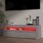 Mueble de TV con luces LED gris Sonoma 120x35x40 cm de vidaXL, Muebles TV - Ref: Foro24-815685, Precio: 90,23 €, Descuento: %