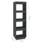 Gray pine wood shelf/space divider 40x35x135 cm by vidaXL, Bookcases and shelves - Ref: Foro24-810851, Price: 47,86 €, Discou...