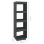 Gray pine wood shelf/space divider 40x35x135 cm by vidaXL, Bookcases and shelves - Ref: Foro24-810851, Price: 47,86 €, Discou...