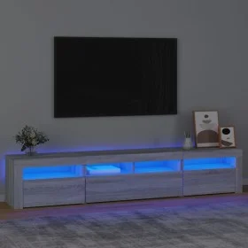TV stand with LED lights in Sonoma gray 210x35x40 cm by vidaXL, TV Furniture - Ref: Foro24-3152736, Price: 145,12 €, Discount: %
