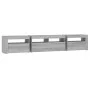 TV cabinet with LED lights Sonoma gray 210x35x40 cm by vidaXL, TV Furniture - Ref: Foro24-3152736, Price: 145,12 €, Discount: %