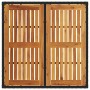 Mesa de jardín superficie madera acacia ratán negro 90x90x75 cm