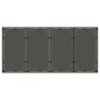 Mesa de jardín superficie de vidrio ratán PE marrón 190x90x75cm