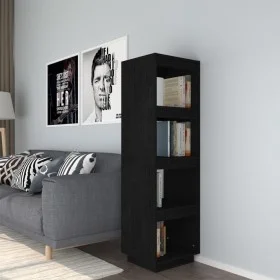 Black pine wood shelf/space divider 40x35x135 cm by vidaXL, Bookcases and shelves - Ref: Foro24-810853, Price: 55,32 €, Disco...