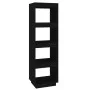 Black pine wood shelf/space divider 40x35x135 cm by vidaXL, Bookcases and shelves - Ref: Foro24-810853, Price: 55,32 €, Disco...